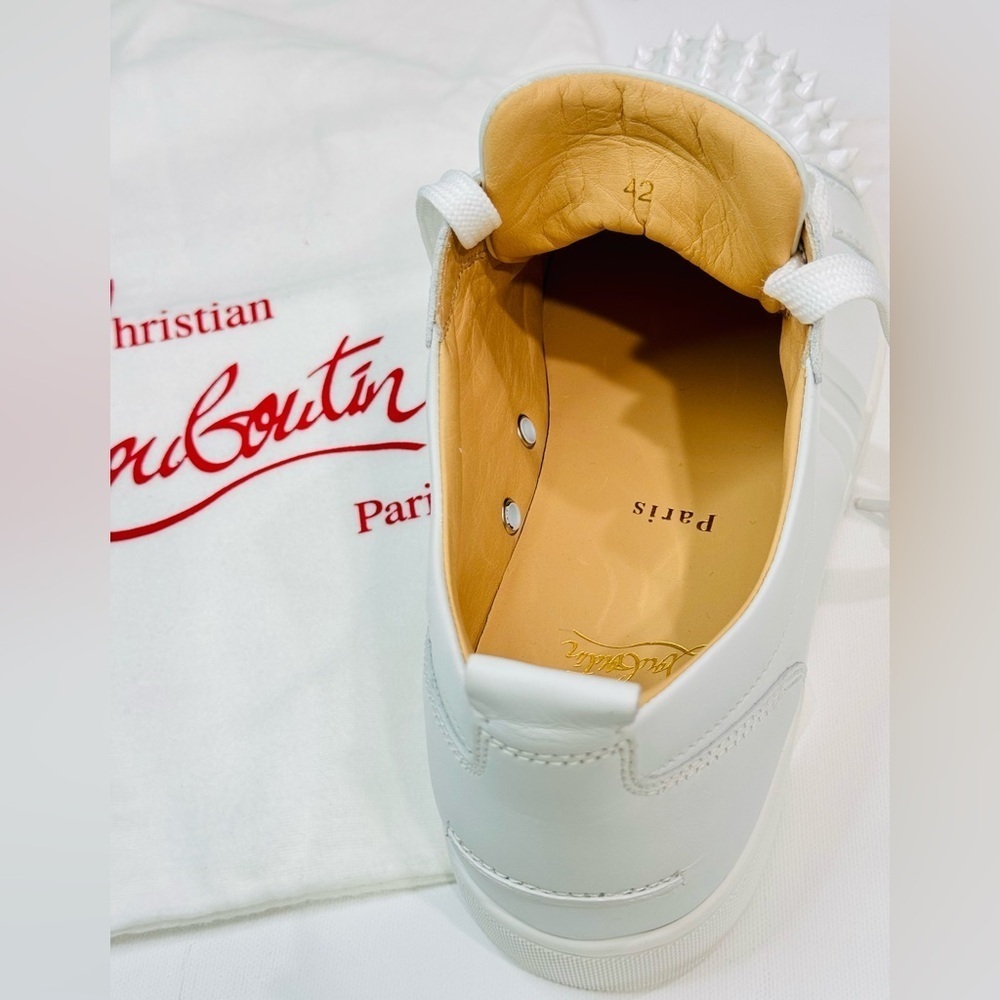 Christian Louboutin Louis Junior Spikes Leather Sneakers Size EU-42 Men’s Size 9 - Picture 14 of 15